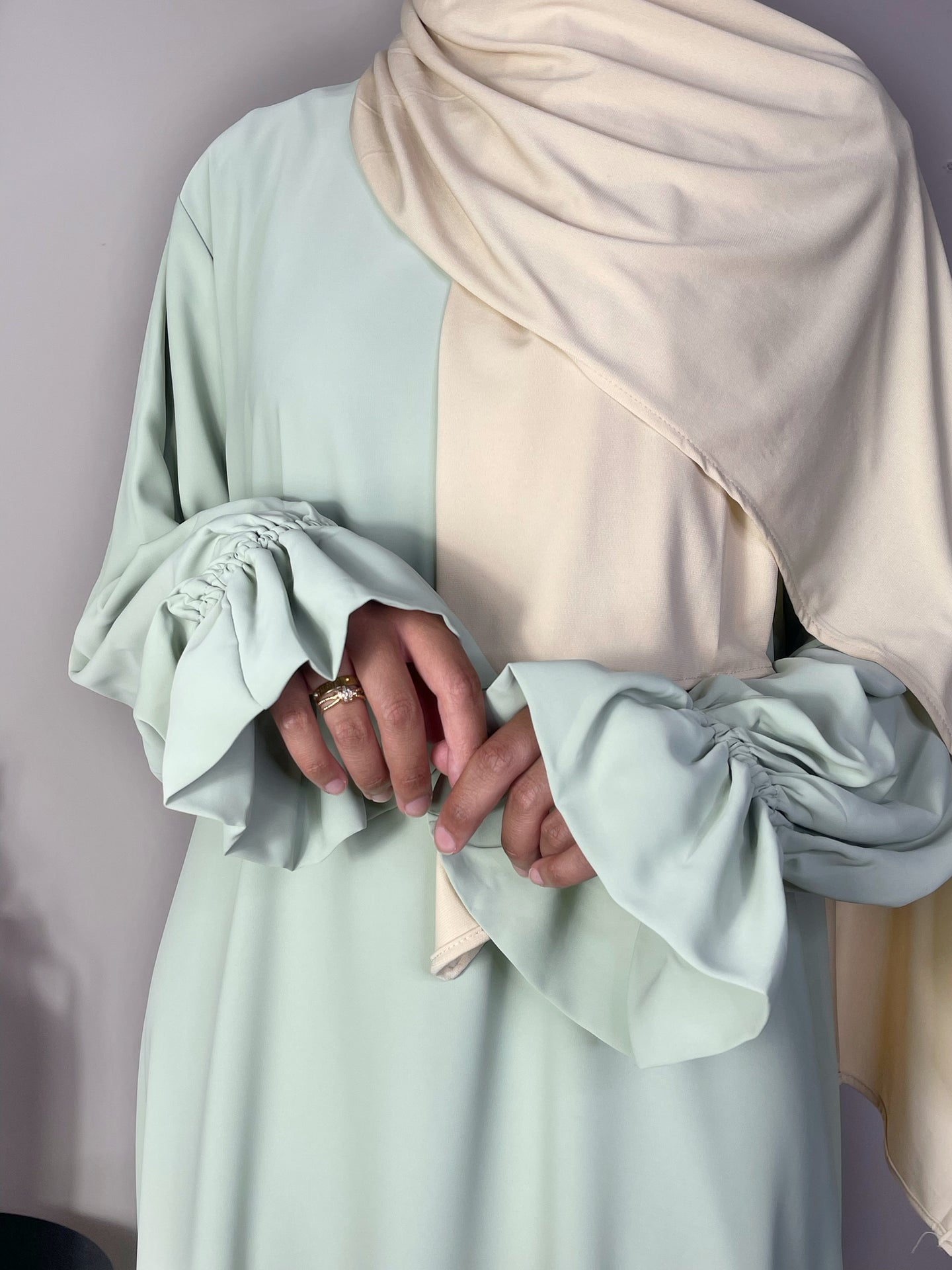 Abaya Kimono 3-teilig - Kamel