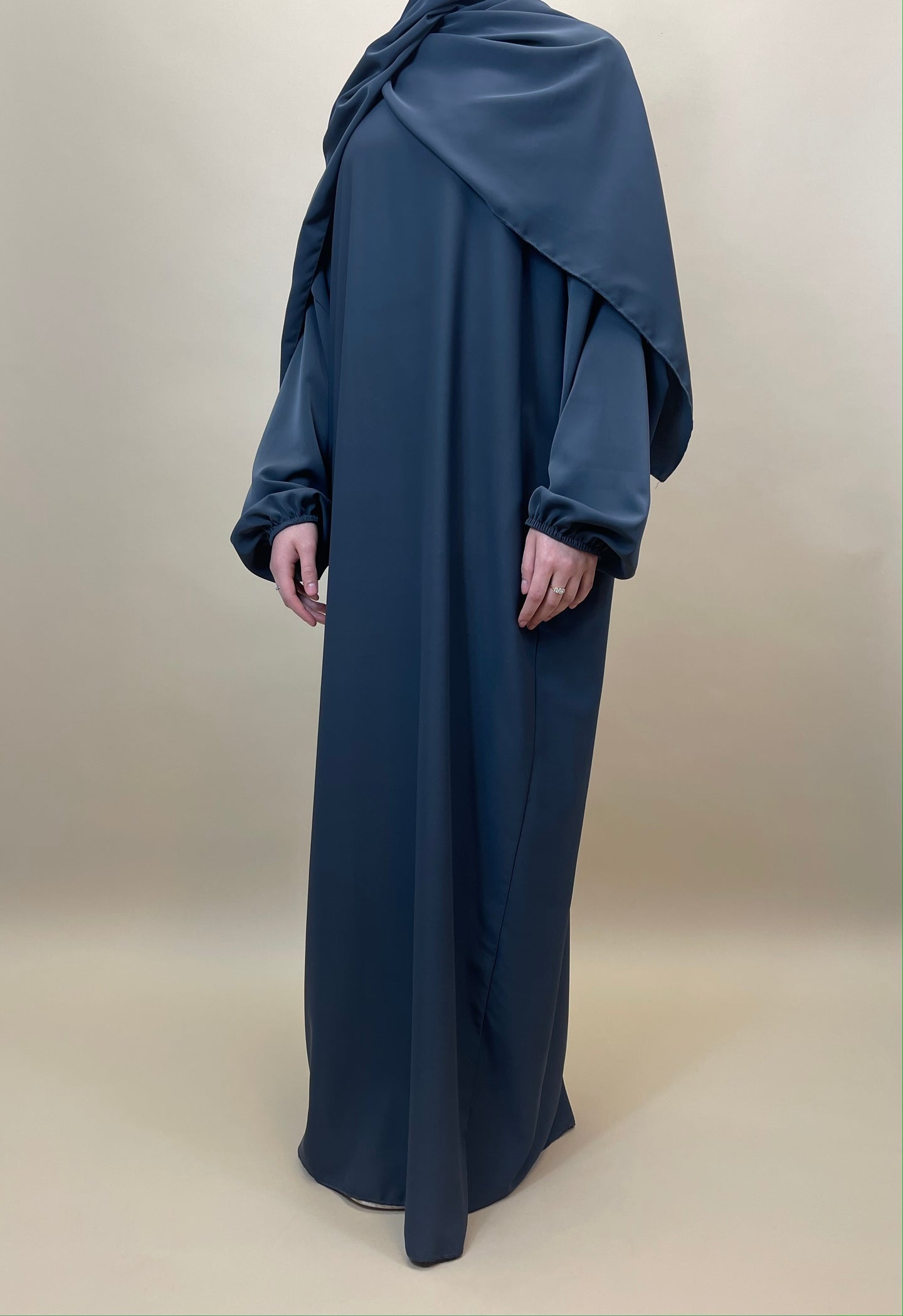 Abaya tweedelig - Dark grey - Hijab Boutique