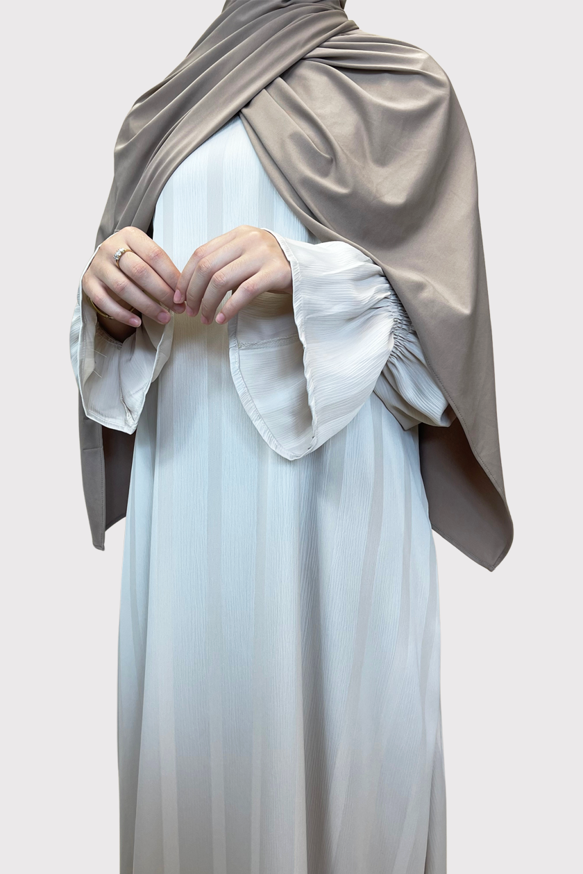 Satin dress - Creme - Hijab Boutique