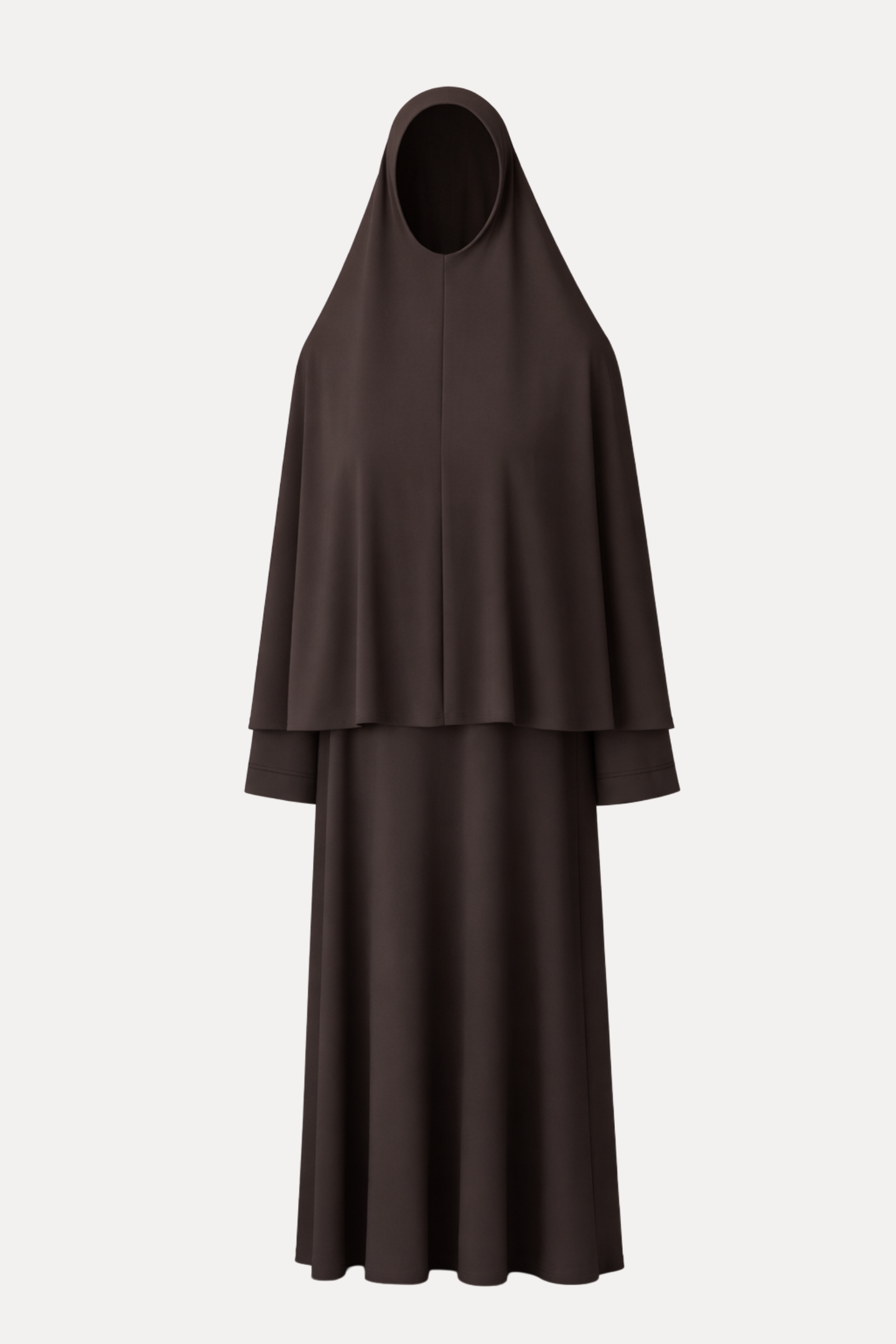 Premium Jersey Khimar set - Espresso