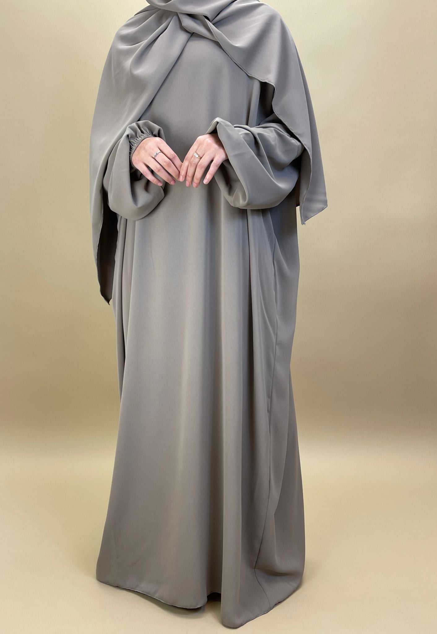 Abaya tweedelig - Taupe - Hijab Boutique