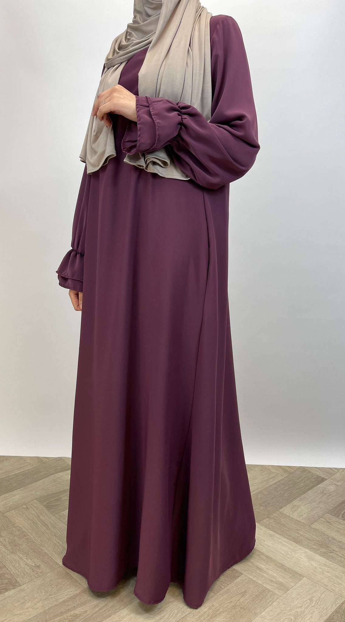 Abaya double sleeve - Purple - Hijab Boutique