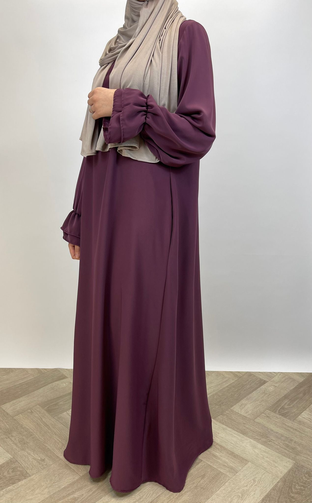 Abaya double sleeve - Purple - Hijab Boutique