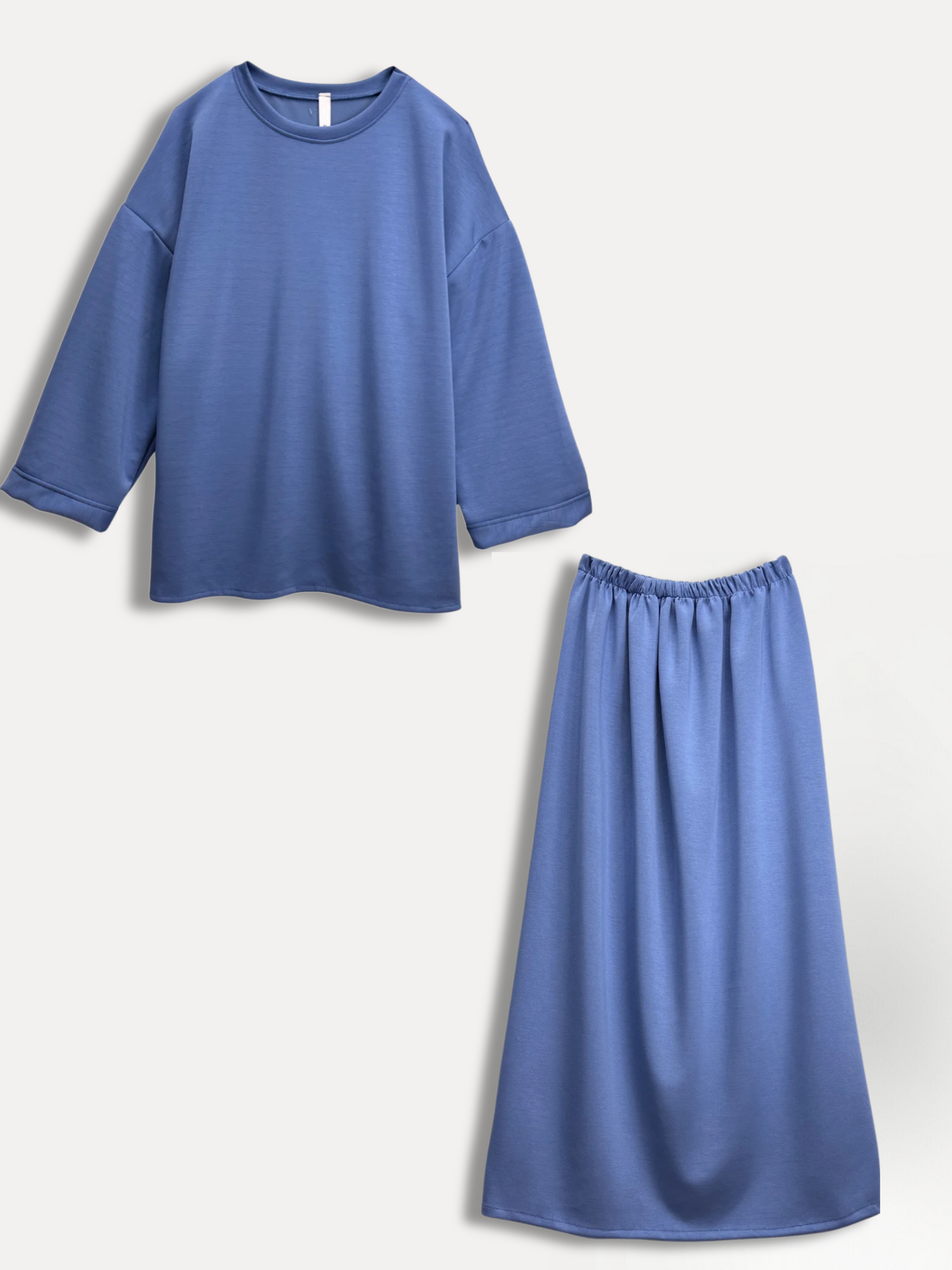 Comfy Twinset Skirt - Denim blue