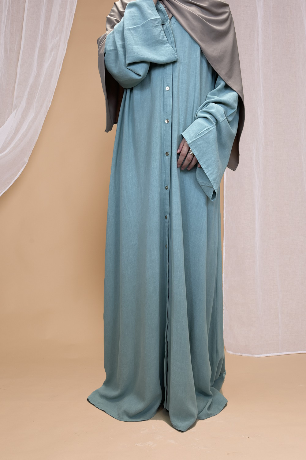 Linnen maxi dress - Hijab Boutique