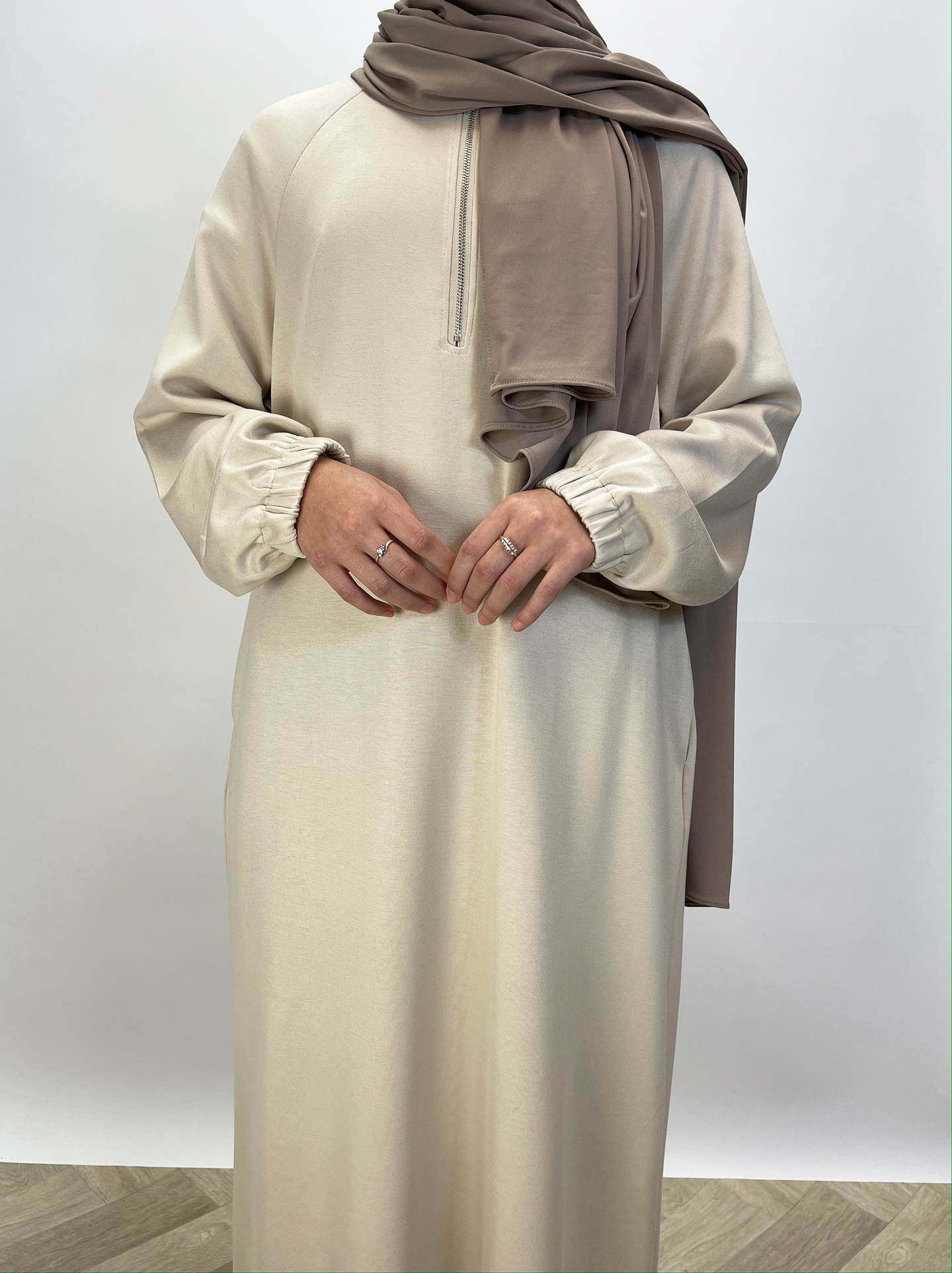 Sweater dress - Beige - Hijab Boutique