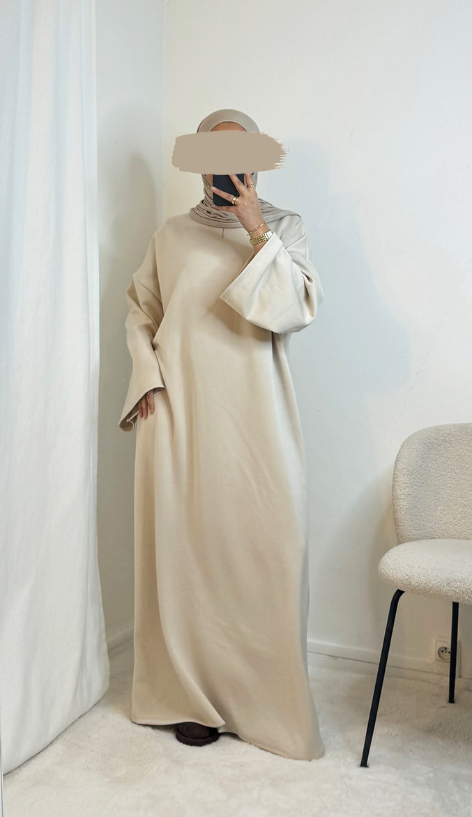 Sweaterdress wide sleeves - Beige - Hijab Boutique