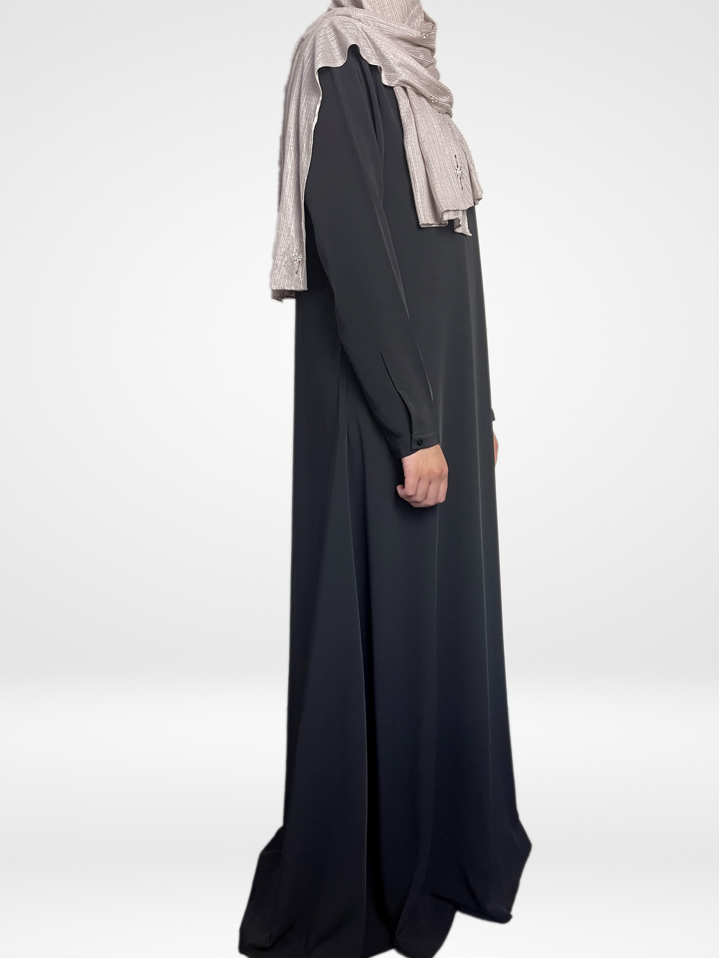 A-Linie Abaya - Schwarz (150cm)