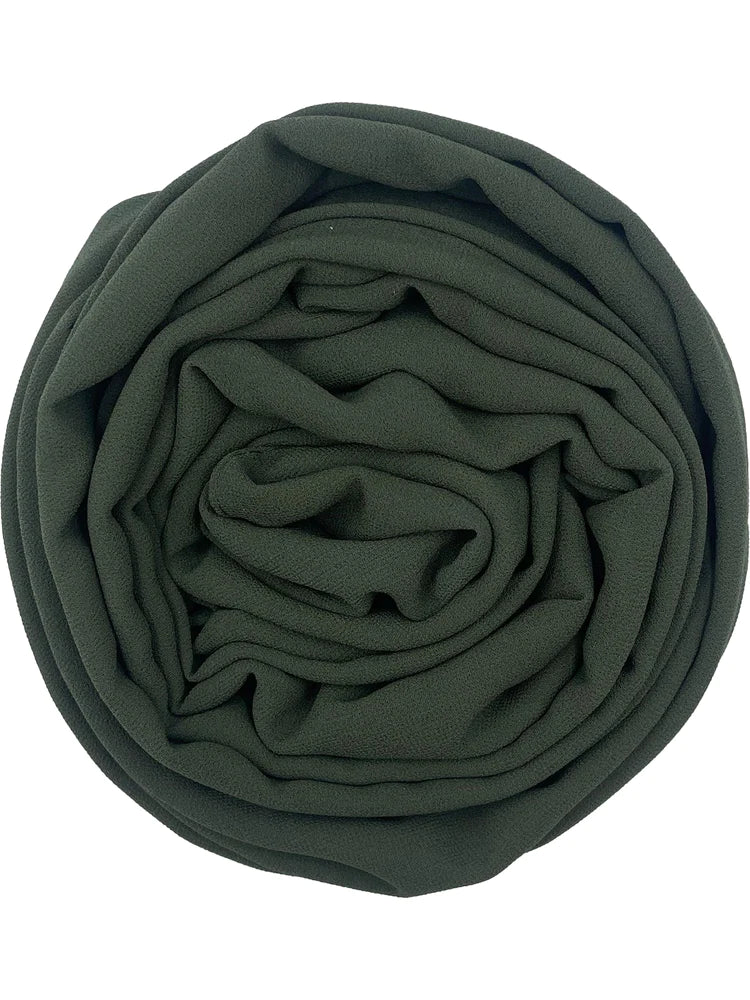 Crepe L - Dark green - Hijab Boutique