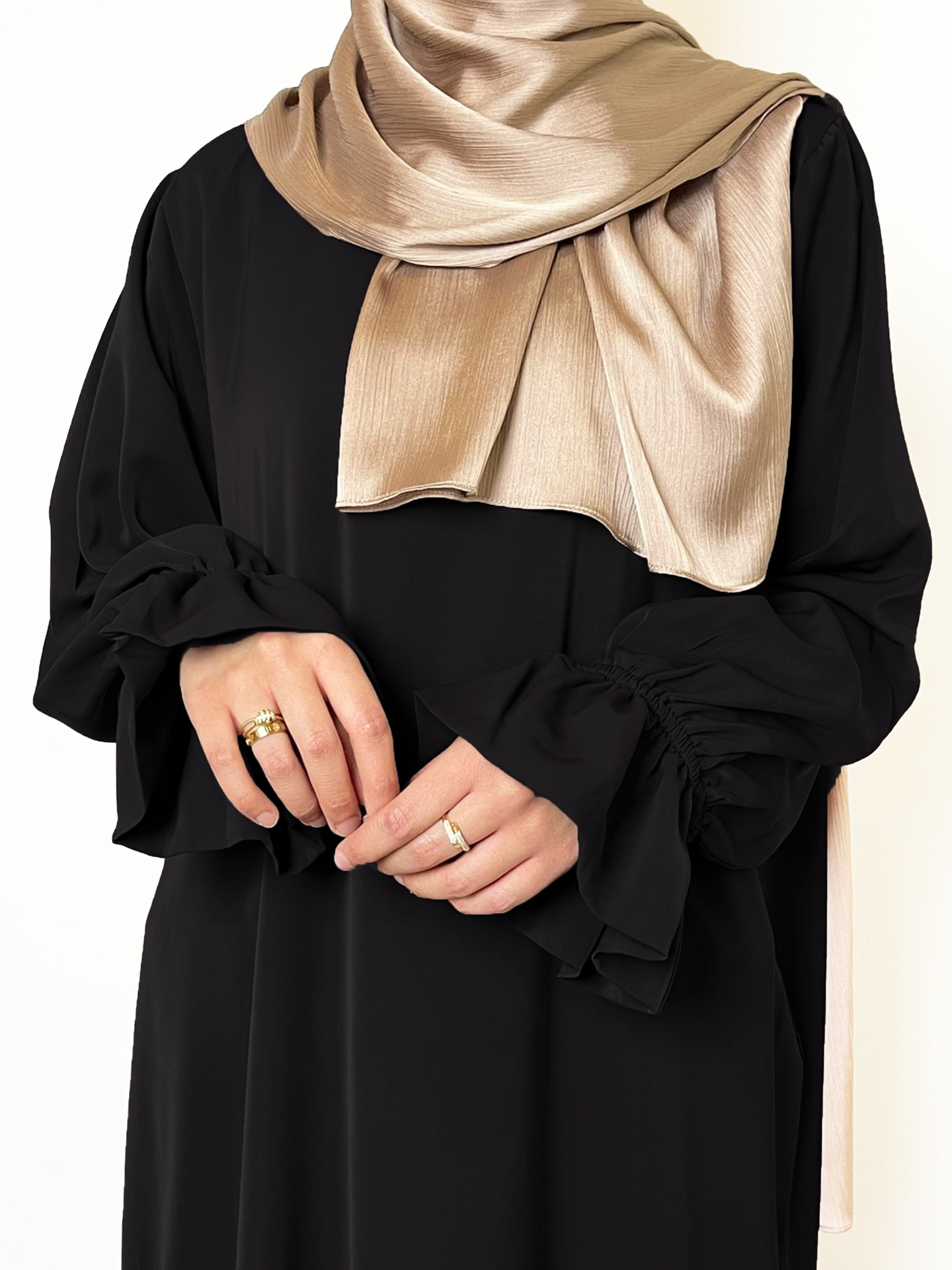 Abaya Kimono 3-teilig - Kamel