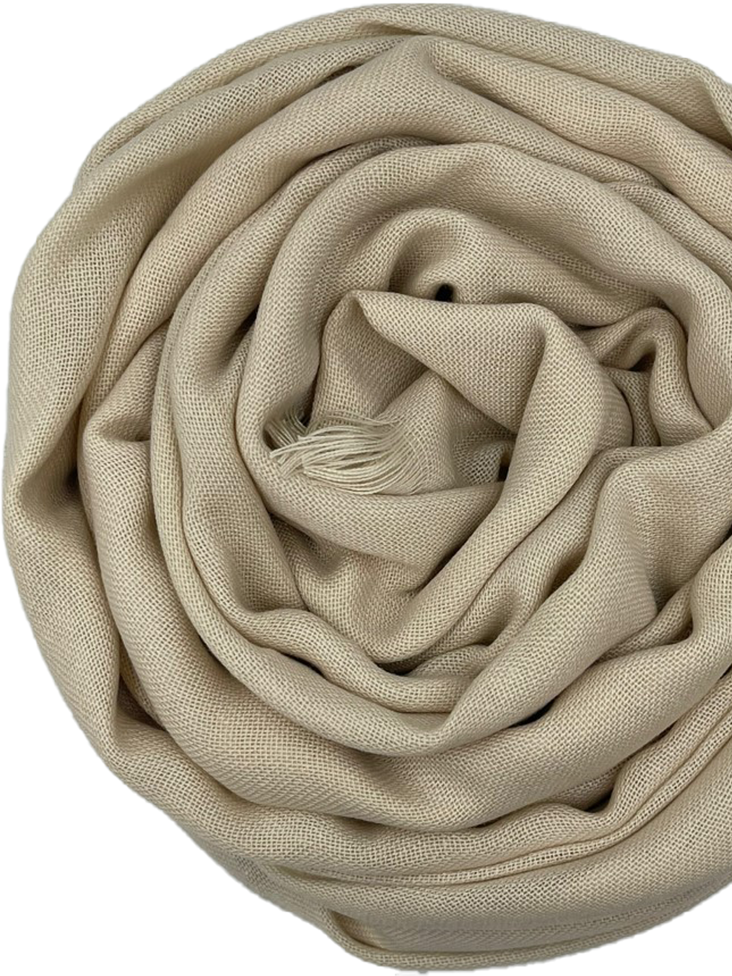 Kurze Pashmina-Strings - Creme