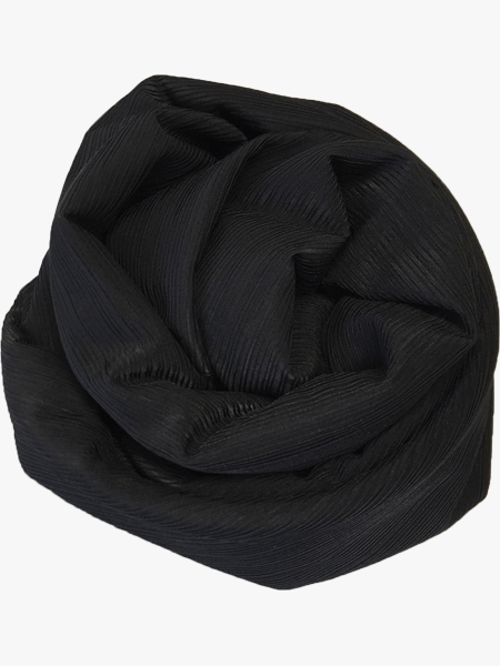 Stretch ribble scarf - Zwart  - Hijab Boutique