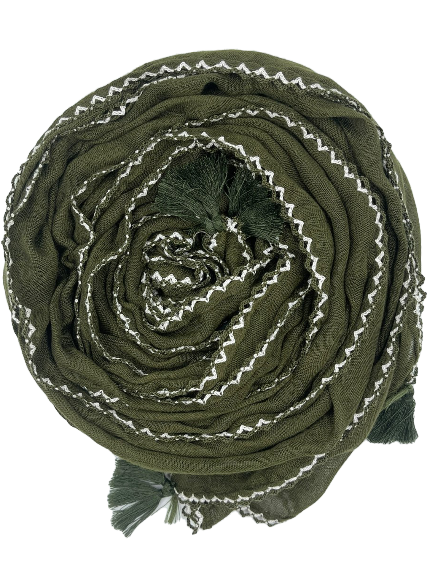 Quasten-Kopftuch – Armeegrün 