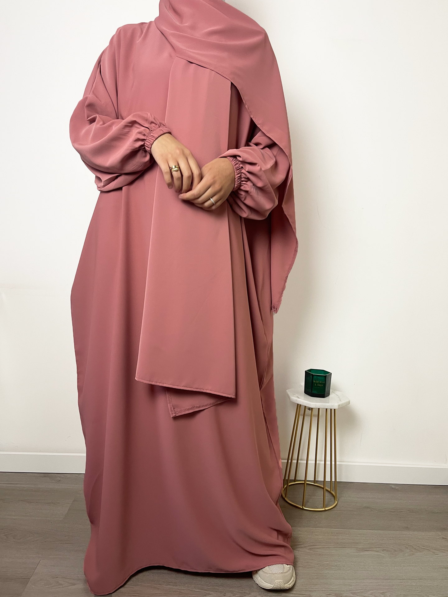 Abaya tweedelig - Pink - Hijab Boutique