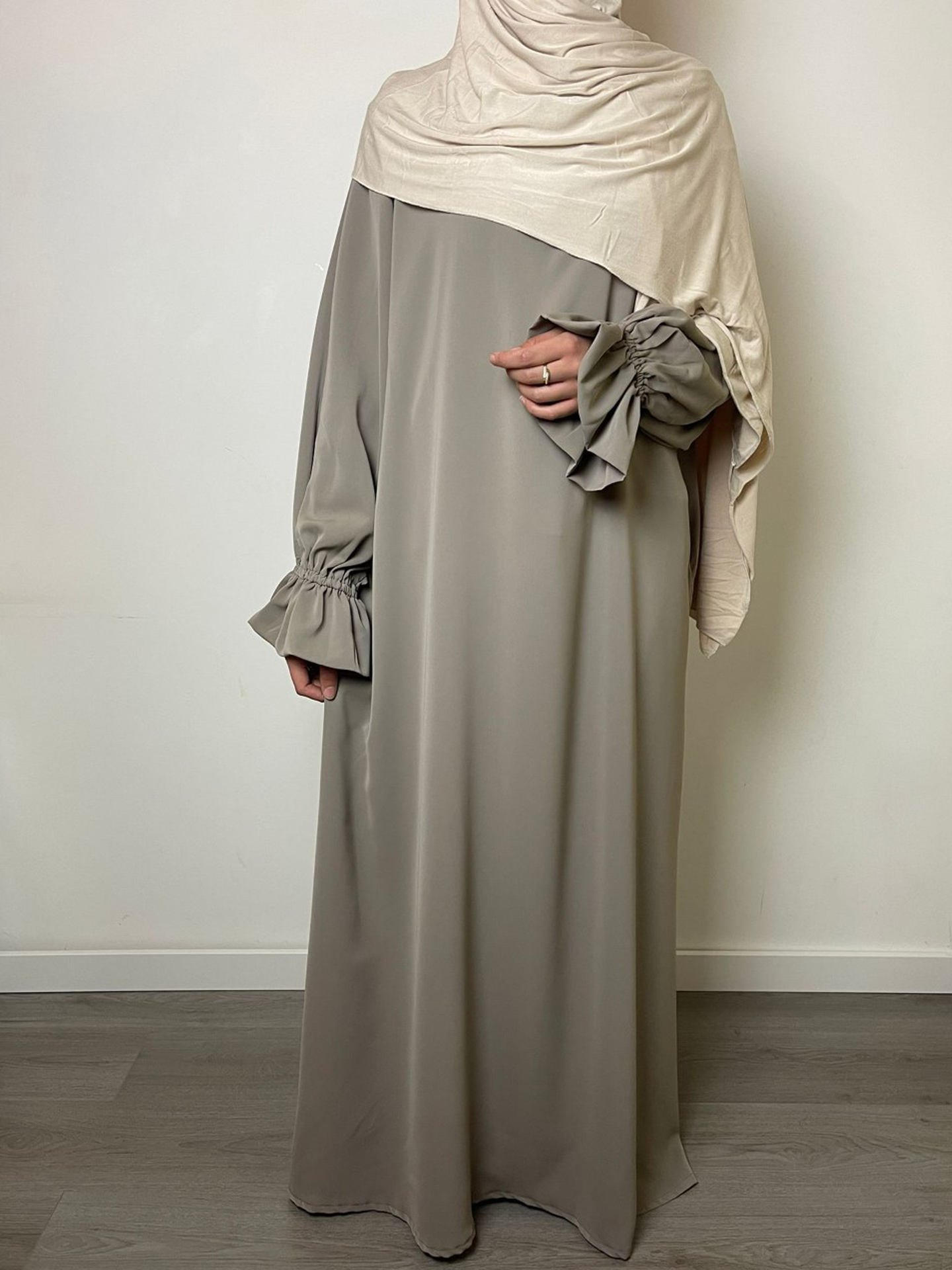 Abaya Kimono 3-teilig - Kamel