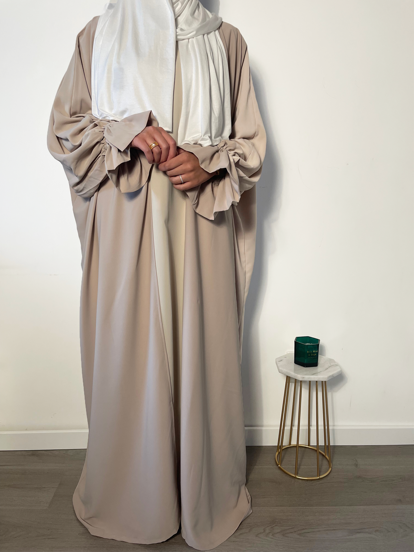 Abaya Kimono 3-teilig - Kamel