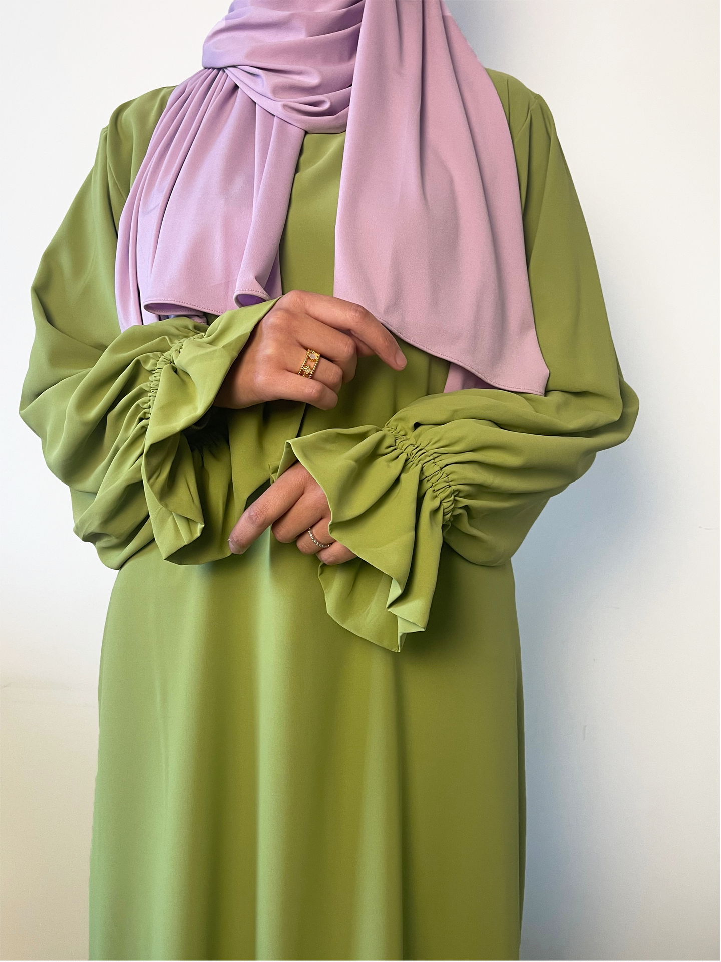 Abaya Kimono 3-teilig - Kamel