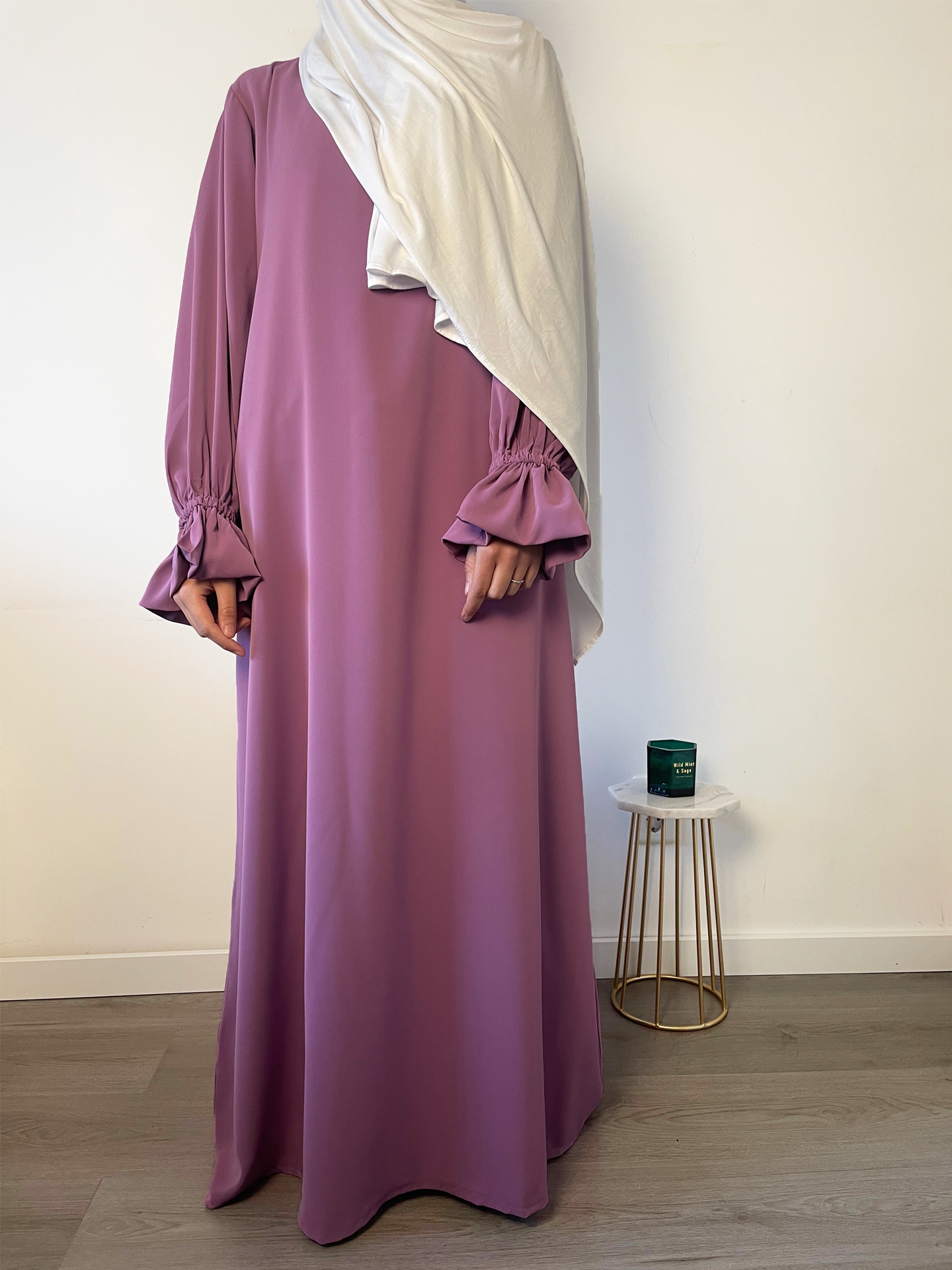 Abaya met elegante mouwtjes - Hijab Boutique