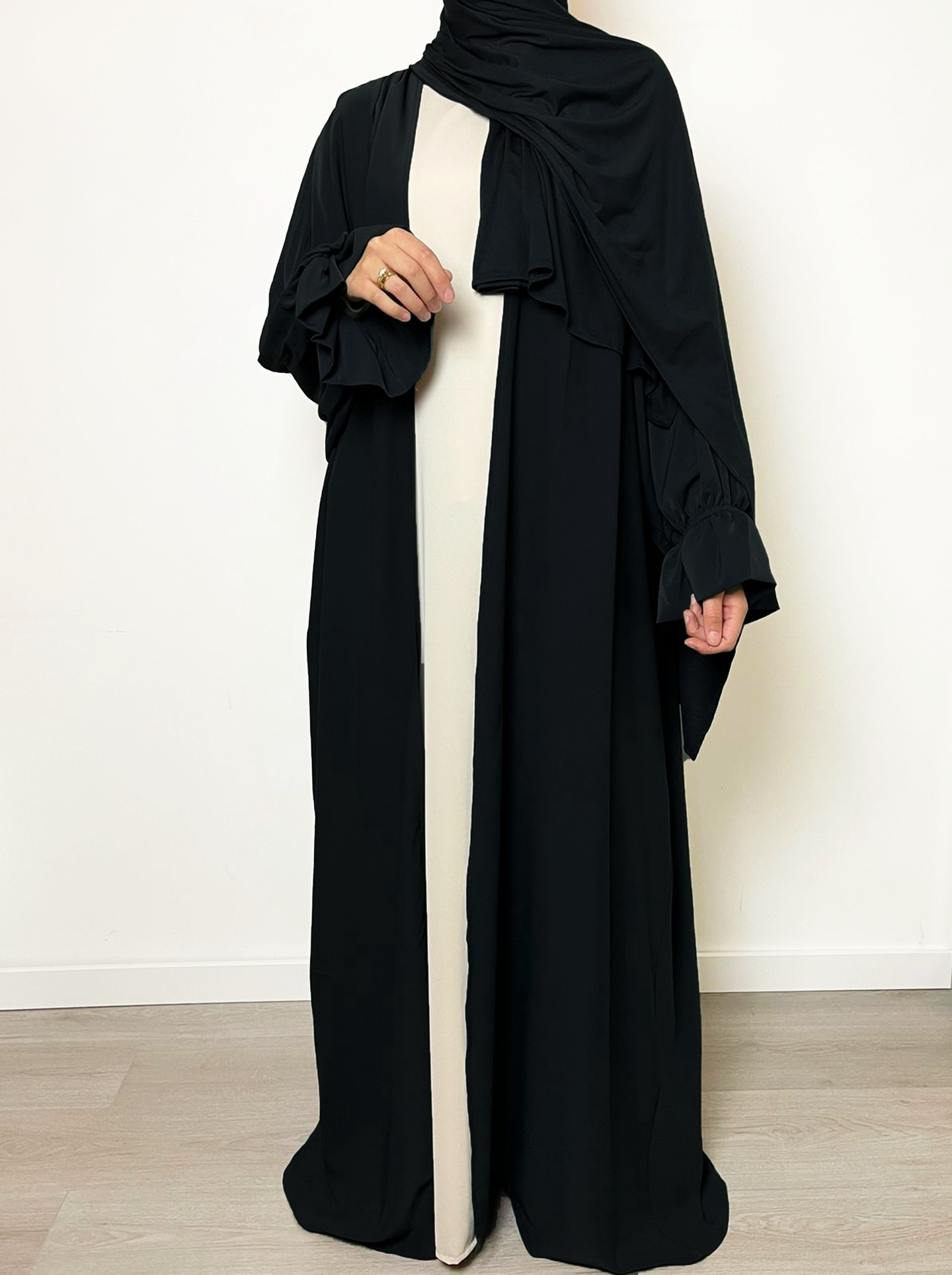 Abaya Kimono 3-teilig - Kamel
